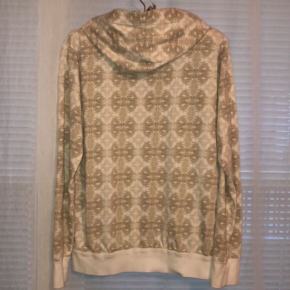 Woolrich L Ivory Taupe Cotton Full Zip Hoodie - Picture 2 of 11